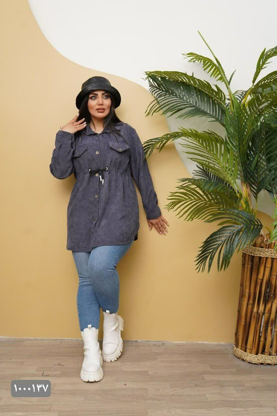 خرید مانتو مخمل کبریتی